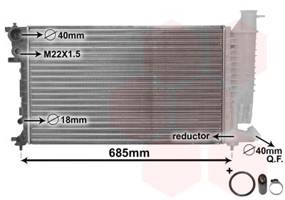 VAN WEZEL radiatorius, variklio aušinimas 40002140